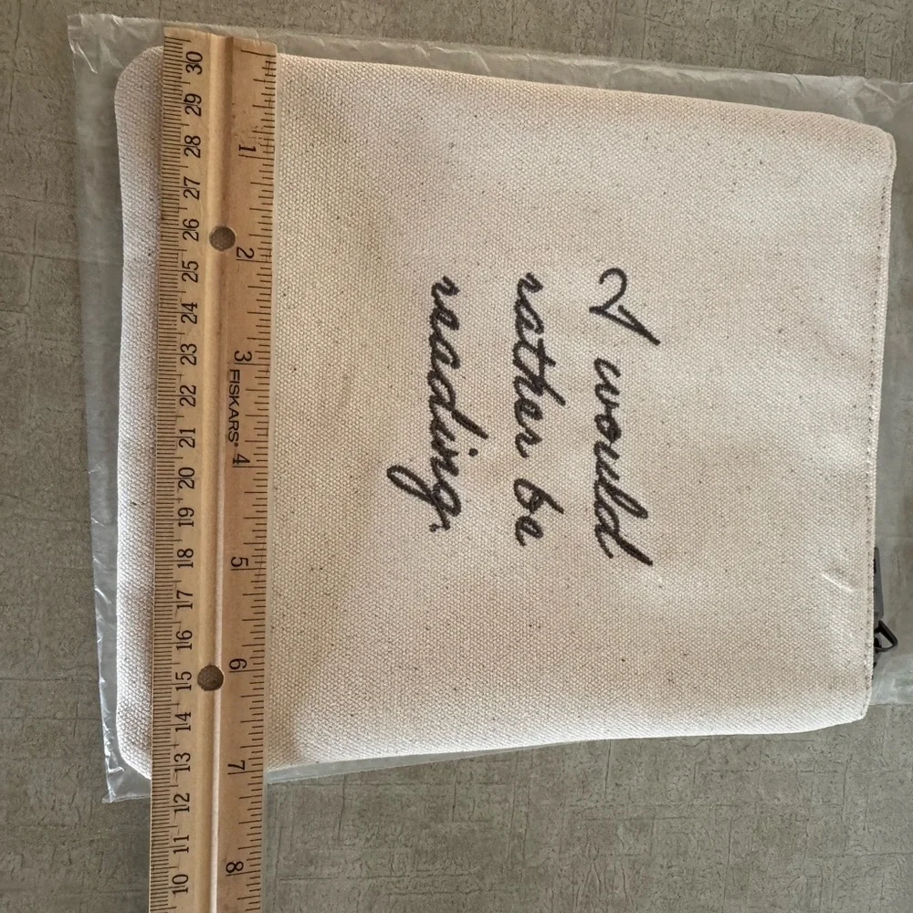 Canvas Book Sleeve with Quote
